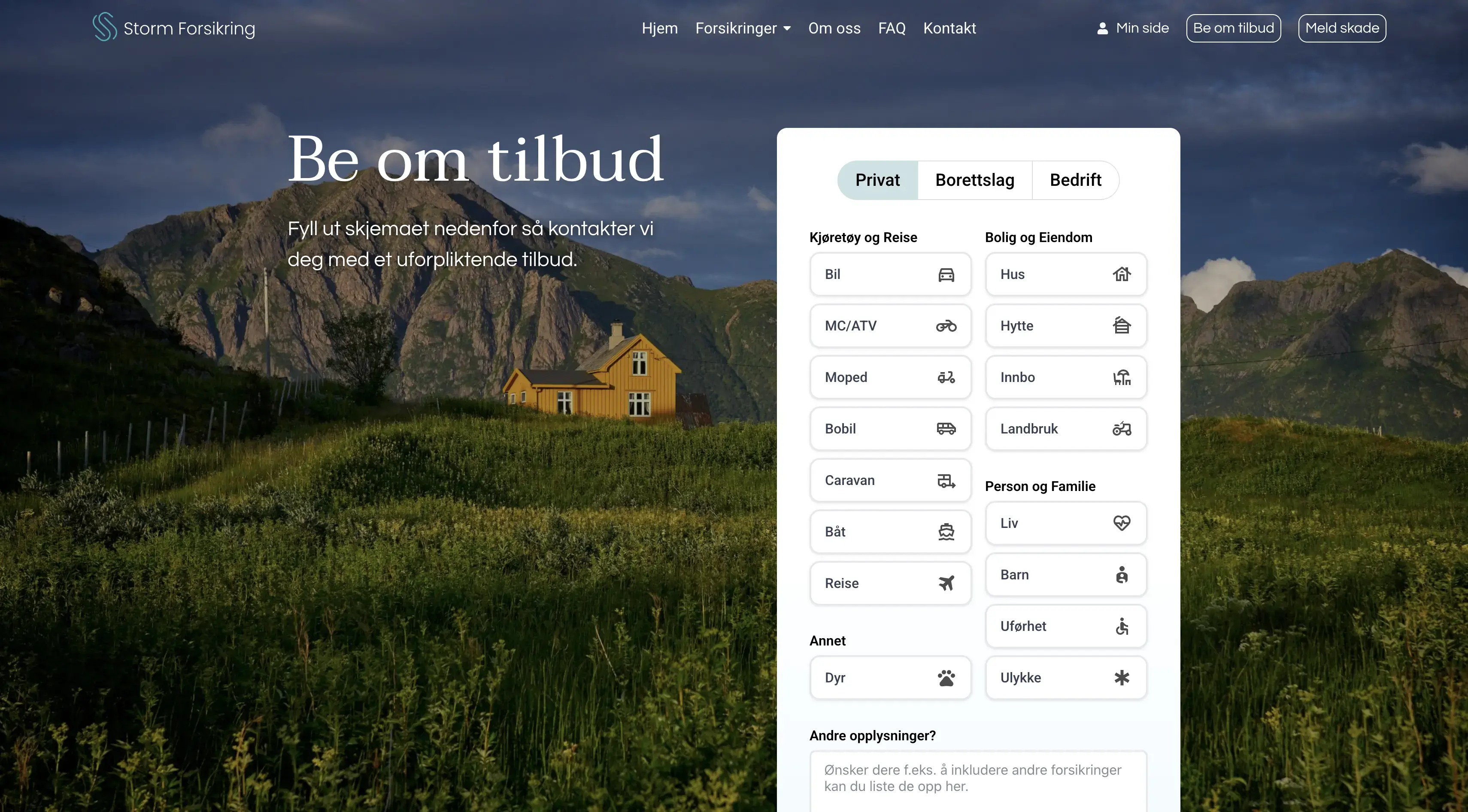 Storm Forsikring - Digital forsikring